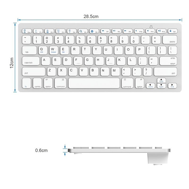 N375   KLAWIATURA BEZPRZEWODOWA BLUETOOTH USB iOS Win - E071