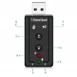 N177  KARTA DŹWIĘKOWA 7.1 ZEWNĘTRZNA ADAPTER USB  -E010