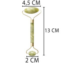 M091B   (Aleja3) MASAŻER DO TWARZY Z JADEITU ROLLER WAŁEK JADEITOWY -U025