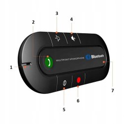 N307 M002F ZESTAW GŁOŚNOMÓWIĄCY SAMOCHODOWY BLUETOOTH 5.0  -M012