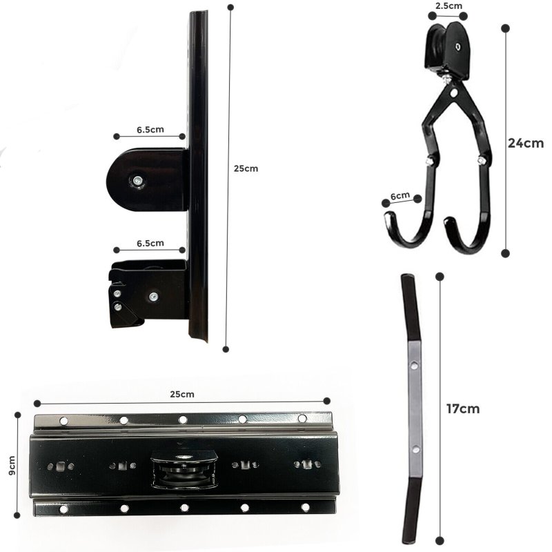 M042 (ALEJA2) Z020A WIESZAK NA ROWER UCHWYT ROWEROWY ŚCIENNY HAK SUFIT  S014