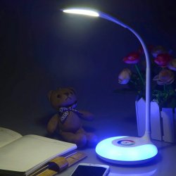 M025F (ALEJA1)  Z019 F-G LAMPKA BIURKOWA LED BIURKO LAMPA 256 KOLORÓW RGB  płaska podstawa -E034