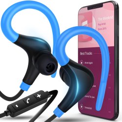 N079 SŁUCHAWKI SPORTOWE BEZPRZEWODOWE BLUETOOTH + KABEL -E048