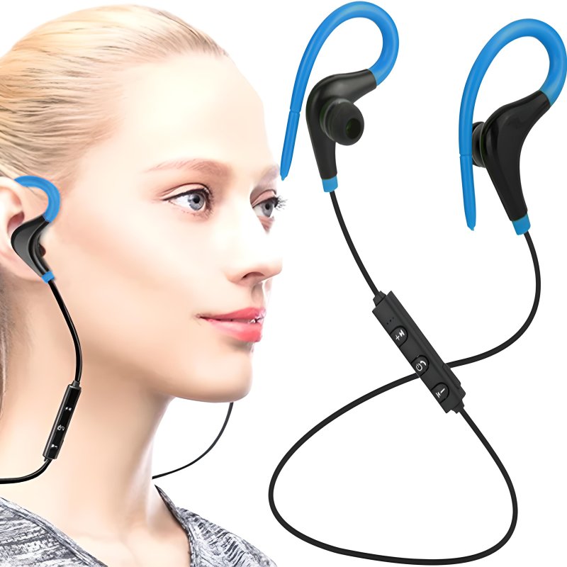 N079 SŁUCHAWKI SPORTOWE BEZPRZEWODOWE BLUETOOTH + KABEL -E048