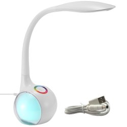 M024C (Aleja1) Z017H LAMPKA LED BIURKOWA 256 RGB LAMPA BIURKO okrągła podstawa, kula -E050