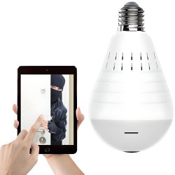 N079 KAMERA WiFi IP MONITORING 360 W ŻARÓWCE LED AUDIO -E020