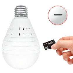 N079 KAMERA WiFi IP MONITORING 360 W ŻARÓWCE LED AUDIO -E020