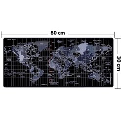 M019F (ALEJA1) Z001 DUŻA PODKŁADKA POD MYSZ 80x30 MAPA ŚWIATA BIUROWA GAMINGOWA NA BIURKO -E154