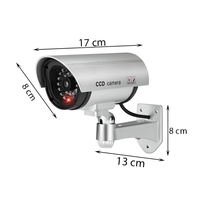 M052G (ALEJA2)  KAMERA ATRAPA IR LED KAMERY ZEWNĘTRZNA Z DIODĄ - srebrna E057