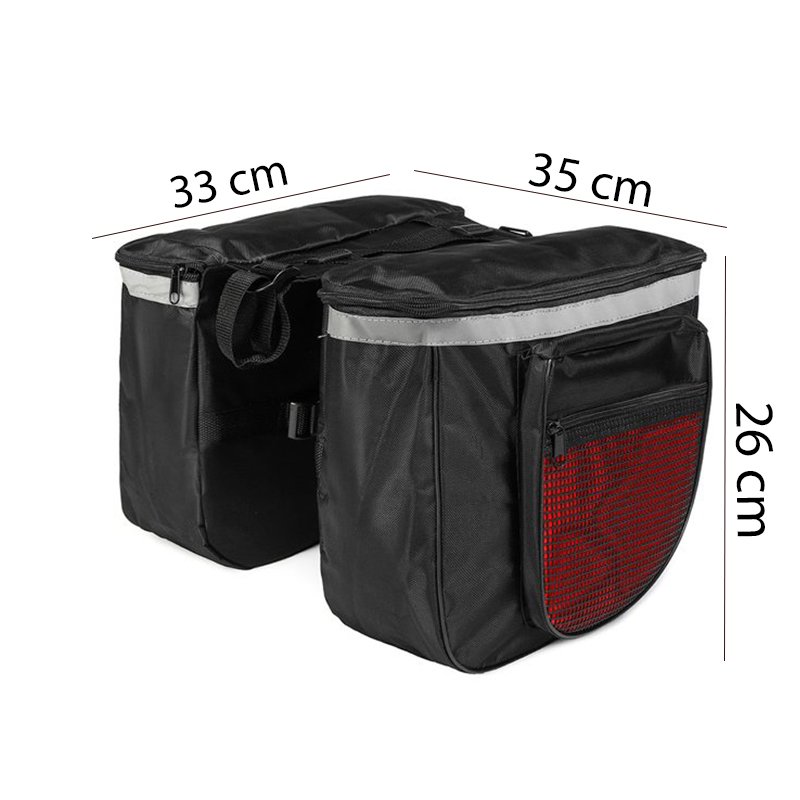 M038C (ALEJA2) TORBA ROWEROWA ROWER SAKWA NA BAGAŻNIK KUFER GRUBA -S031