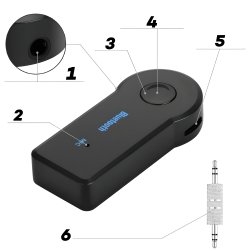 N158  ODBIORNIK DŹWIĘKU ADAPTER BLUETOOTH AUX MINIJACK -E175