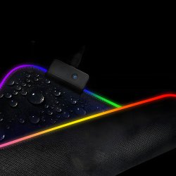 M091E  (Aleja3) M058A PODKŁADKA GAMINGOWA RGB LED USB POD MYSZ NA BIURKO PODŚWIETLANA 35x25cm -E171