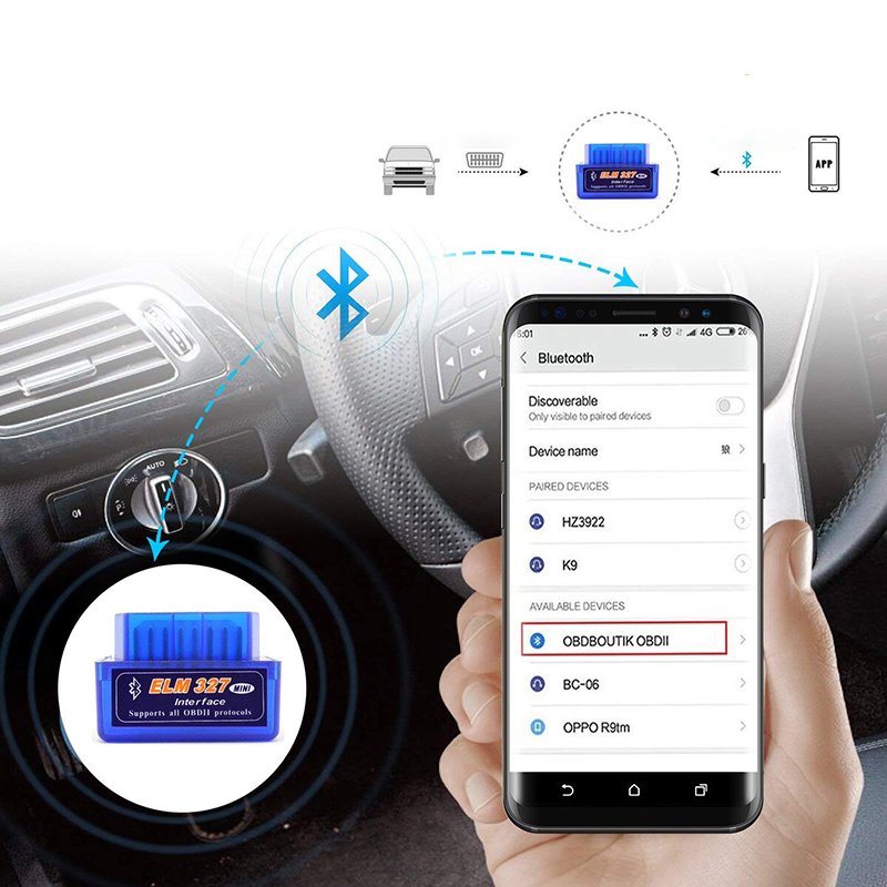 M000   INTERFEJS DIAGNOSTYCZNY OBD2 ELM 327 BLUETOOTH -M008