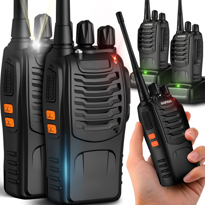 M023H (Aleja1) Z048A Z017A 2X WALKIE TALKIE KRÓTKOFALÓWKI BAOFENG BF888S PMR -E260