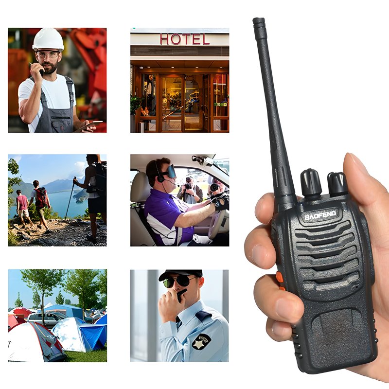 M023H (Aleja1) Z048A Z017A 2X WALKIE TALKIE KRÓTKOFALÓWKI BAOFENG BF888S PMR -E260