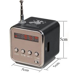 N251  GŁOŚNIK BEZPRZEWODOWY PRZENOŚNY MINI RADIO FM LED -E249