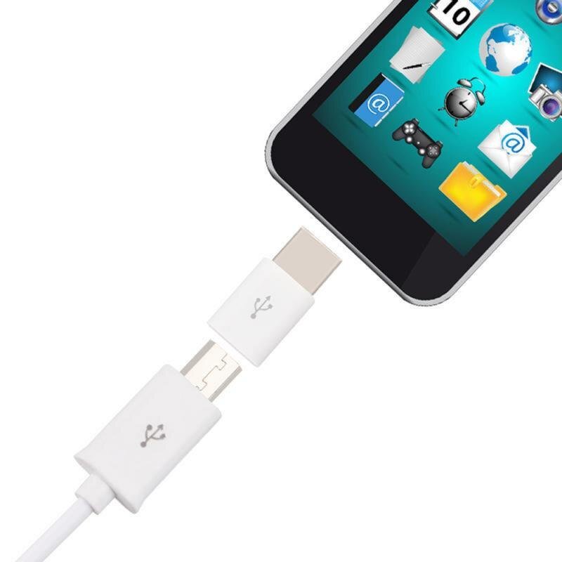 N050 PRZEJŚCIÓWKA ADAPTER KABEL MICRO USB-C 3.1 TYP C dłuższa - zestaw 10 sztuk