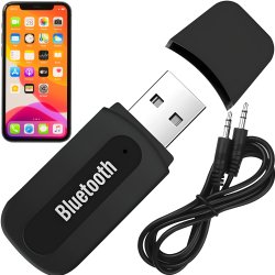 N291 ODBIORNIK DŹWIĘKU ADAPTER BLUETOOTH USB + AUX MINIJACK -E299