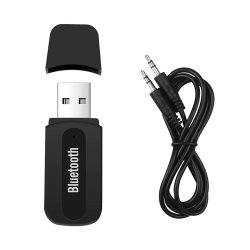 N291 ODBIORNIK DŹWIĘKU ADAPTER BLUETOOTH USB + AUX MINIJACK -E299