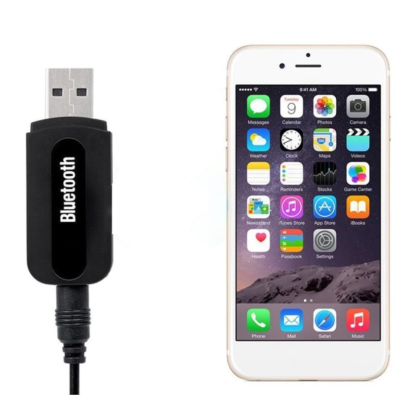 N291 ODBIORNIK DŹWIĘKU ADAPTER BLUETOOTH USB + AUX MINIJACK -E299