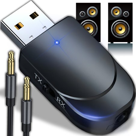 N264 N017 ODBIORNIK DŹWIĘKU ADAPTER BLUETOOTH USB + AUX MINIJACK E297