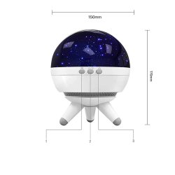 M058E (Aleja2) Z017A  PROJEKTOR GWIAZD NIEBA LAMPKA OBROTOWA NOCNA DLA DZIECI RZUTNIK LED PREZENT -E295