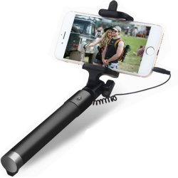 M010H (ALEJA1)  KIJEK DO ZDJĘĆ SELFIE STICK UCHWYT MONOPOD STATYW CZARNY NA TELEFON - czarny -E086-1