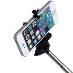 M010H (ALEJA1)  KIJEK DO ZDJĘĆ SELFIE STICK UCHWYT MONOPOD STATYW CZARNY NA TELEFON - czarny -E086-1