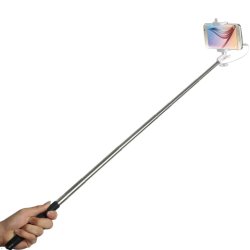 M010H (ALEJA1)  KIJEK DO ZDJĘĆ SELFIE STICK UCHWYT MONOPOD STATYW CZARNY NA TELEFON - czarny -E086-1