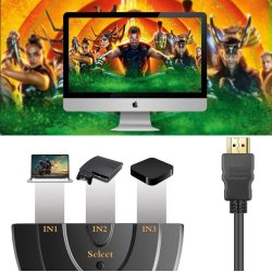 M000   SWITCH PRZEŁĄCZNIK HDMI 3w1 FULL HD 4K ROZDZIELACZ -E385