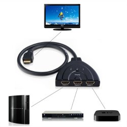 M000   SWITCH PRZEŁĄCZNIK HDMI 3w1 FULL HD 4K ROZDZIELACZ -E385