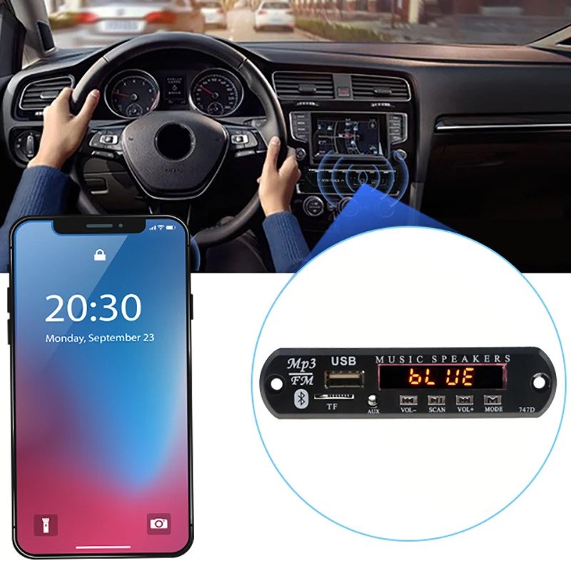 M000   ODTWARZACZ MODUŁ BLUETOOTH MP3 AUX RADIO USB -E356