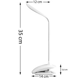 M058H (ALEJA2)   LAMPKA BIURKOWA SZKOLNA NA BIURKO LED USB KLIPS -E141