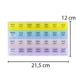 N197 POJEMNIK KASETKA NA TABLETKI PUDEŁKO ORGANIZER 7 DNI -O367  ❗❗❗UWAGA 60 szt w kartoniku ❗❗❗