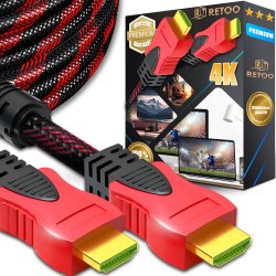 M049E (Aleja2) M0005A KABEL HDMI FULL HD UHD 4K 3D PRZEWÓD HIGH SPEED 4,5M -E376