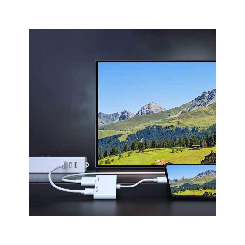 M005A PRZEJŚCIÓWKA ADAPTER ZŁĄCZE LIGHTNING HDMI DO iPad iPhone FULL HD 1080 60Hz -E380