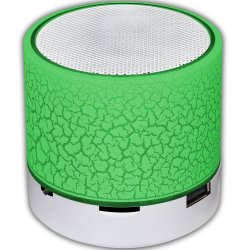 N158 GŁOŚNIK BEZPRZEWODOWY MINI PRZENOŚNY BLUETOOTH USB SD ŚWIECĄCY LED ZIELONY E209-1