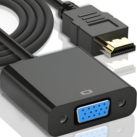 M018G (ALEJA1) Z012A  KONWERTER HDMI DO VGA D-SUB 15 PIN KABEL ADAPTER MONITOR FULL HD 1080p -E275