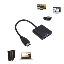 M018G (ALEJA1) Z012A  KONWERTER HDMI DO VGA D-SUB 15 PIN KABEL ADAPTER MONITOR FULL HD 1080p -E275