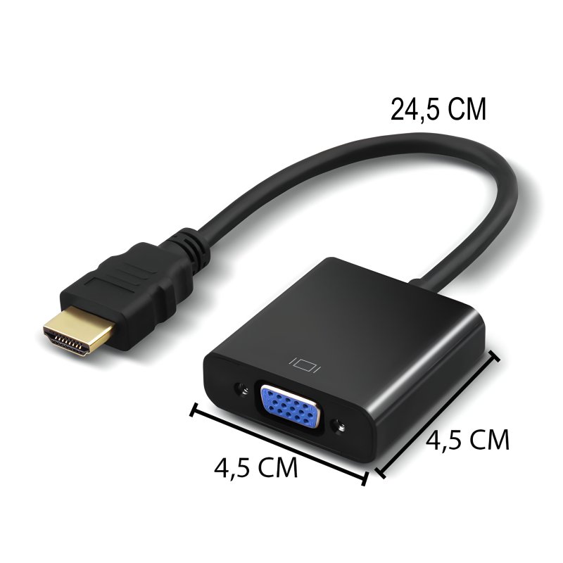 M018G (ALEJA1) Z012A  KONWERTER HDMI DO VGA D-SUB 15 PIN KABEL ADAPTER MONITOR FULL HD 1080p -E275