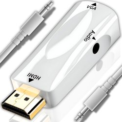 N370 M000 ADAPTER KONWERTER HDMI DO VGA MONITOR KABEL DSUB-biały E401