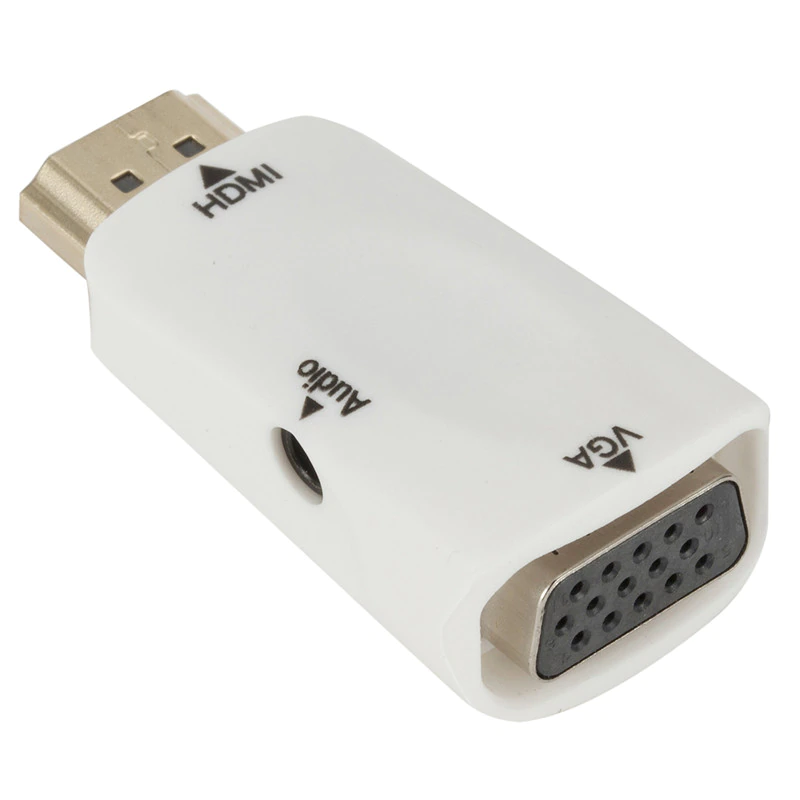 N370 M000 ADAPTER KONWERTER HDMI DO VGA MONITOR KABEL DSUB-biały E401