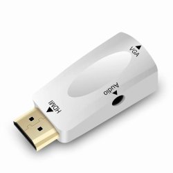 N370 M000 ADAPTER KONWERTER HDMI DO VGA MONITOR KABEL DSUB-biały E401