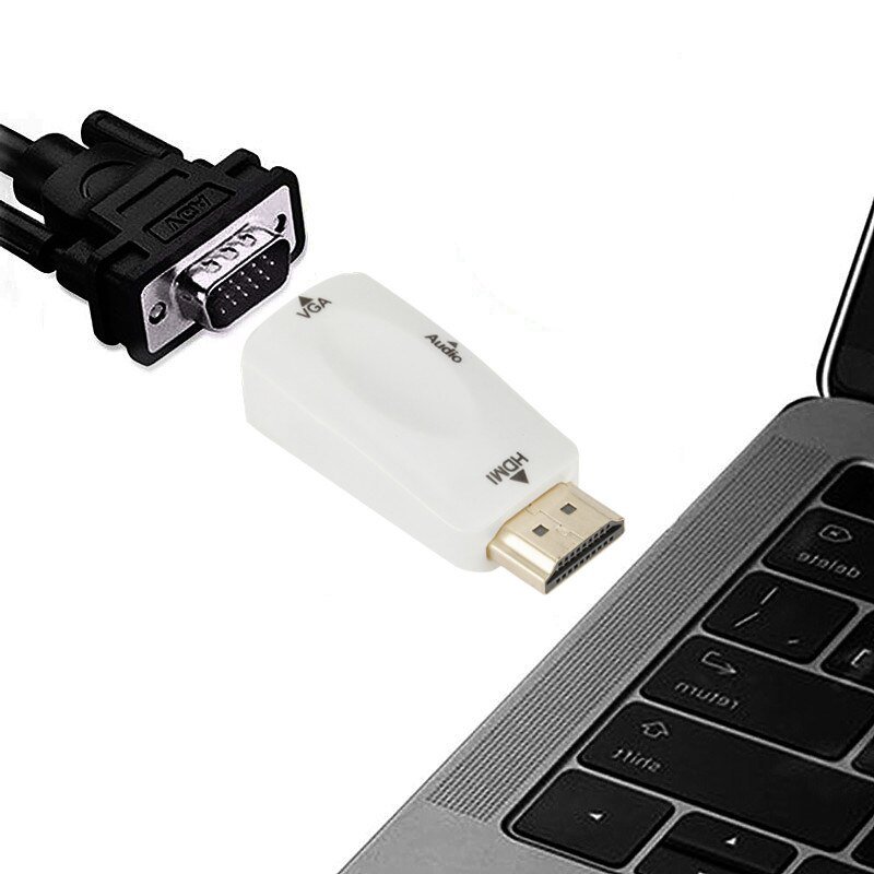 N370 M000 ADAPTER KONWERTER HDMI DO VGA MONITOR KABEL DSUB-biały E401