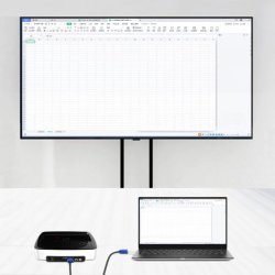 N370 M000 ADAPTER KONWERTER HDMI DO VGA MONITOR KABEL DSUB-biały E401