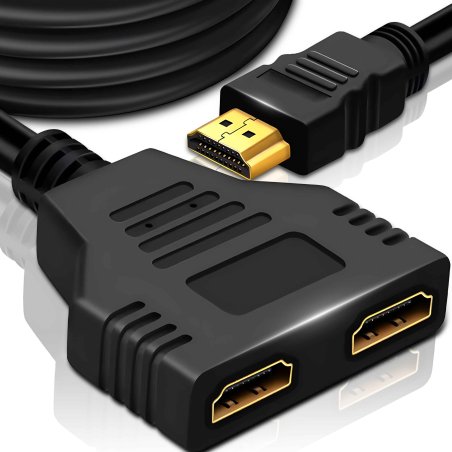 N045 ROZDZIELACZ HDMI SPLITTER ROZGAŁĘŹNIK 2 PORTY -E402 czarny