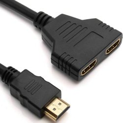 N045 ROZDZIELACZ HDMI SPLITTER ROZGAŁĘŹNIK 2 PORTY -E402 czarny