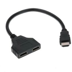 N045 ROZDZIELACZ HDMI SPLITTER ROZGAŁĘŹNIK 2 PORTY -E402 czarny