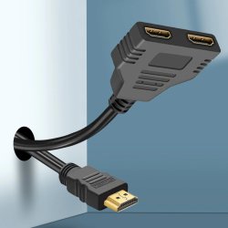 N045 ROZDZIELACZ HDMI SPLITTER ROZGAŁĘŹNIK 2 PORTY -E402 czarny