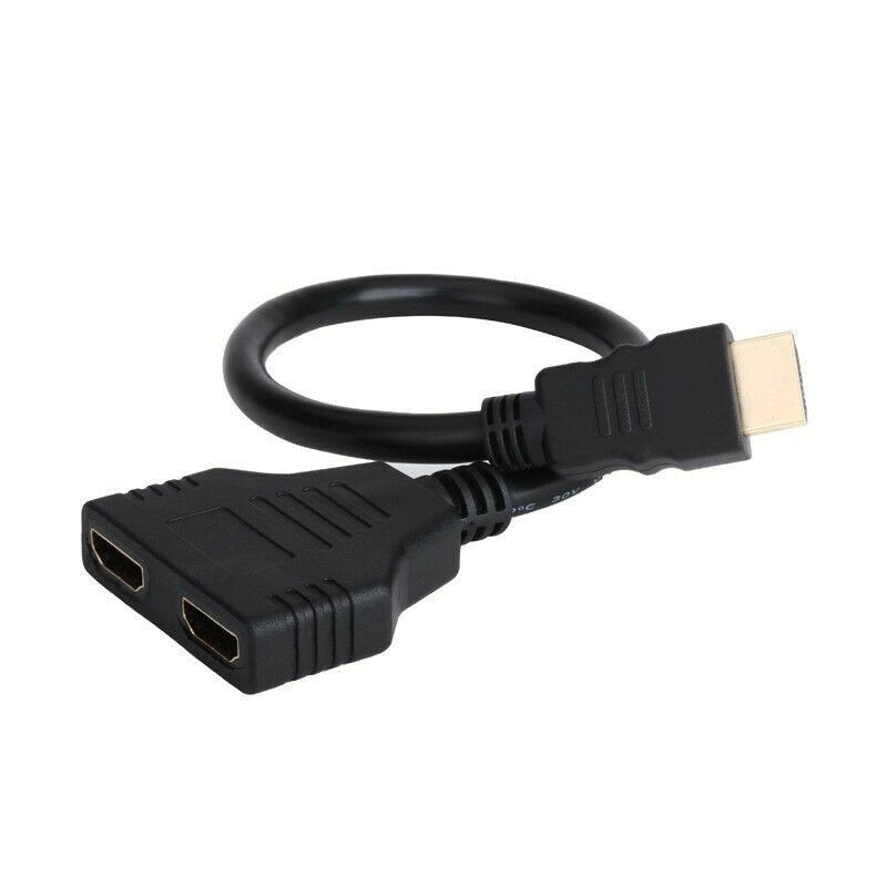 N045 ROZDZIELACZ HDMI SPLITTER ROZGAŁĘŹNIK 2 PORTY -E402 czarny